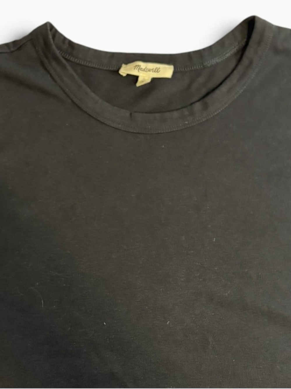 Madewell Black Cotton Crewneck T-Shirt Women’s XL Short Sleeve